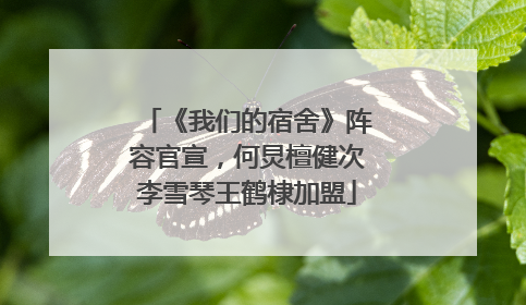 《我们的宿舍》阵容官宣，何炅檀健次李雪琴王鹤棣加盟