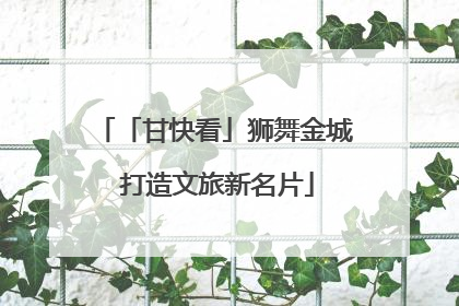 「甘快看」狮舞金城 打造文旅新名片