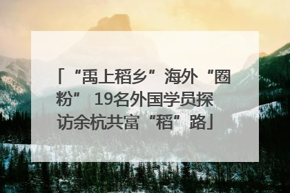 “禹上稻乡”海外“圈粉” 19名外国学员探访余杭共富“稻”路