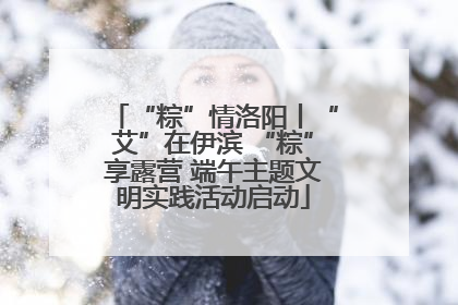 “粽”情洛阳丨“艾”在伊滨 “粽”享露营 端午主题文明实践活动启动