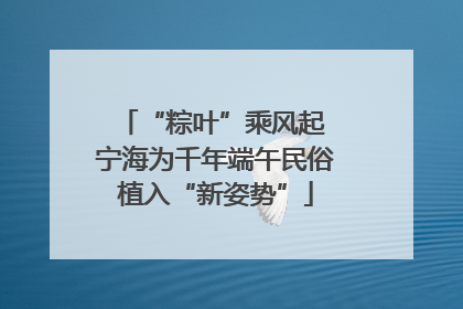 “粽叶”乘风起 宁海为千年端午民俗植入“新姿势”