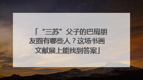 “三苏”父子的巴蜀朋友圈有哪些人？这场书画文献展上能找到答案