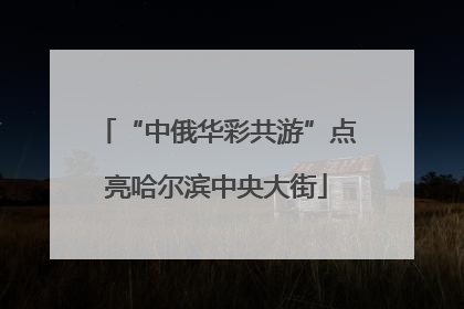 “中俄华彩共游”点亮哈尔滨中央大街