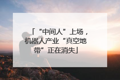“中间人”上场，机器人产业“真空地带”正在消失