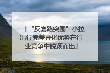 “反套路突围”小拉出行凭差异化优势在行业竞争中脱颖而出