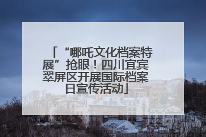 “哪吒文化档案特展”抢眼！四川宜宾翠屏区开展国际档案日宣传活动