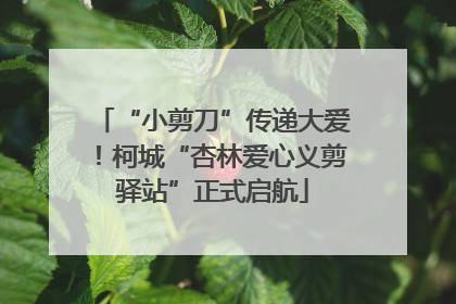 “小剪刀”传递大爱！柯城“杏林爱心义剪驿站”正式启航