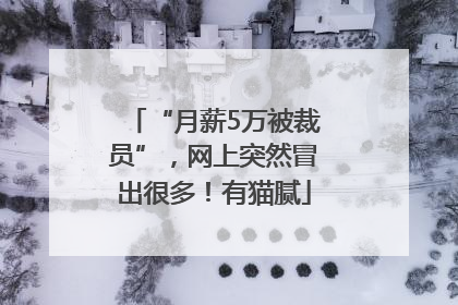 “月薪5万被裁员”，网上突然冒出很多！有猫腻
