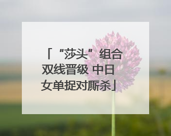 “莎头”组合双线晋级 中日女单捉对厮杀