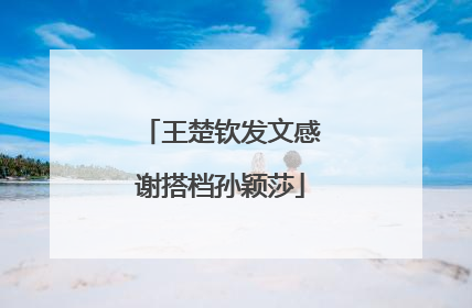 王楚钦发文感谢搭档孙颖莎