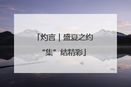 灼言｜盛夏之约 “集”结精彩