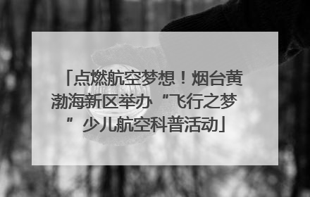 点燃航空梦想！烟台黄渤海新区举办“飞行之梦”少儿航空科普活动
