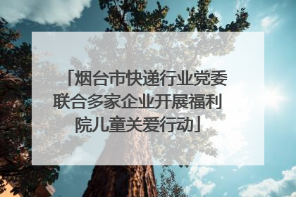 烟台市快递行业党委联合多家企业开展福利院儿童关爱行动