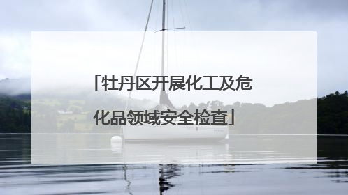 牡丹区开展化工及危化品领域安全检查