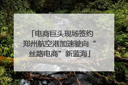 电商巨头现场签约 郑州航空港加速驶向“丝路电商”新蓝海