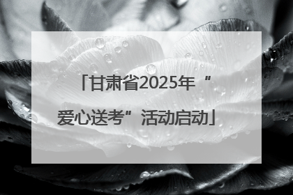 甘肃省2025年“爱心送考”活动启动