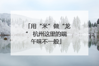 用“米”做“龙” 杭州这里的端午味不一般