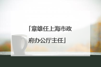 章雄任上海市政府办公厅主任