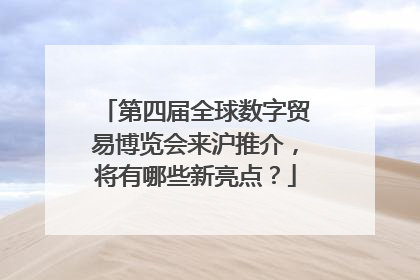 第四届全球数字贸易博览会来沪推介，将有哪些新亮点？