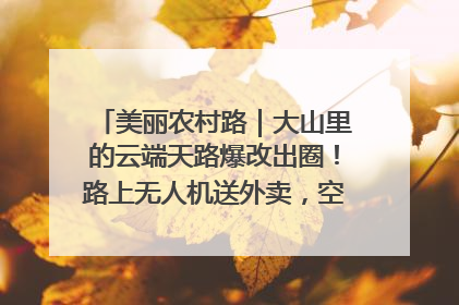 美丽农村路｜大山里的云端天路爆改出圈！路上无人机送外卖，空心村变网红村