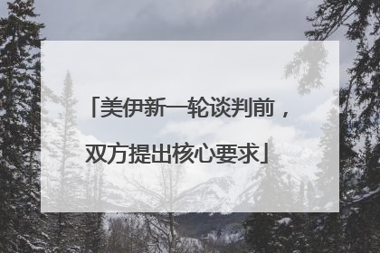 美伊新一轮谈判前，双方提出核心要求