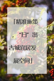 精准施策，“扫”出古城宜居发展空间