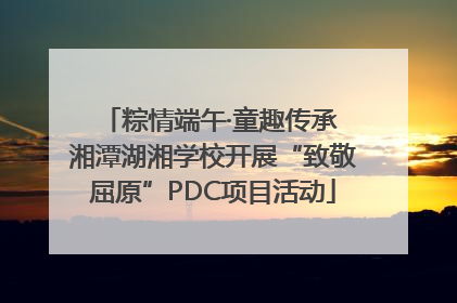 粽情端午·童趣传承 湘潭湖湘学校开展“致敬屈原”PDC项目活动