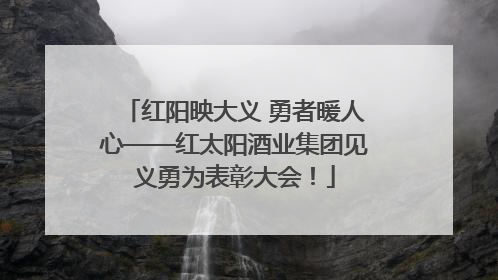 红阳映大义 勇者暖人心——红太阳酒业集团见义勇为表彰大会！