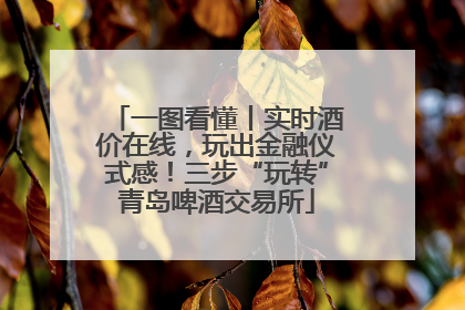 一图看懂丨实时酒价在线，玩出金融仪式感！三步“玩转”青岛啤酒交易所
