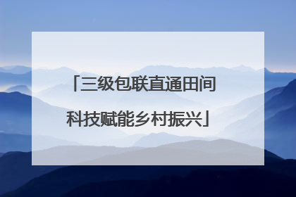 三级包联直通田间 科技赋能乡村振兴
