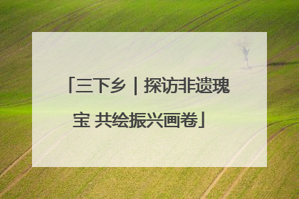 三下乡｜探访非遗瑰宝 共绘振兴画卷