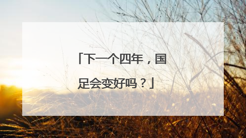 下一个四年，国足会变好吗？
