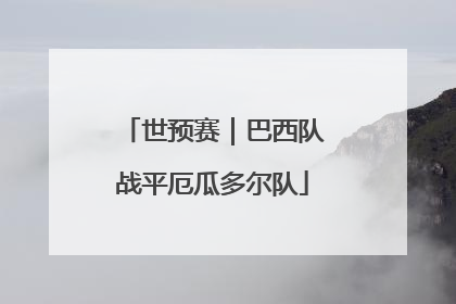 世预赛｜巴西队战平厄瓜多尔队