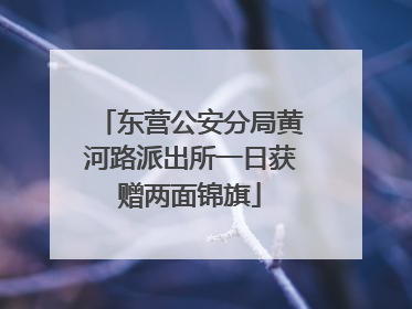 东营公安分局黄河路派出所一日获赠两面锦旗