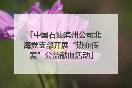 中国石油滨州公司北海党支部开展“热血传爱”公益献血活动