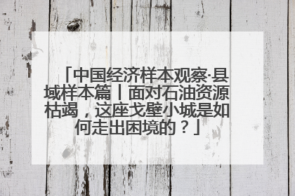 中国经济样本观察·县域样本篇丨面对石油资源枯竭，这座戈壁小城是如何走出困境的？
