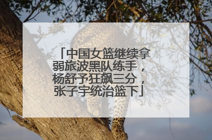 中国女篮继续拿弱旅波黑队练手，杨舒予狂飙三分，张子宇统治篮下