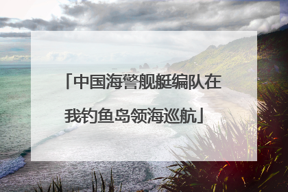 中国海警舰艇编队在我钓鱼岛领海巡航