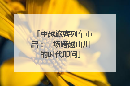 中越旅客列车重启：一场跨越山川的时代叩问