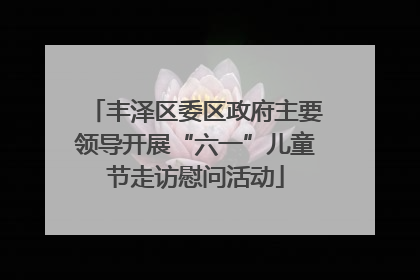 丰泽区委区政府主要领导开展“六一”儿童节走访慰问活动