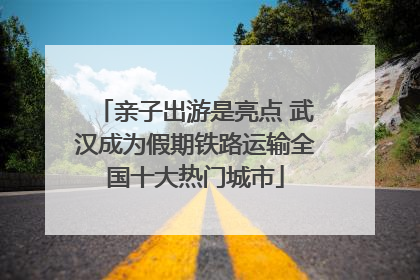 亲子出游是亮点 武汉成为假期铁路运输全国十大热门城市