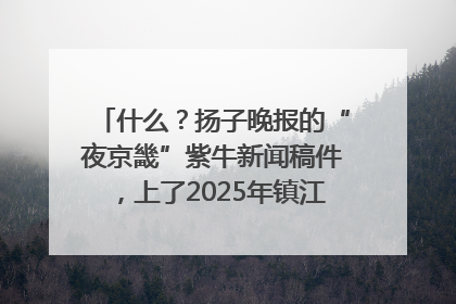什么？扬子晚报的“夜京畿”紫牛新闻稿件，上了2025年镇江中考模拟卷！