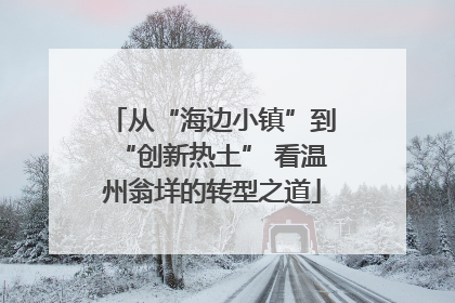 从“海边小镇”到“创新热土” 看温州翁垟的转型之道