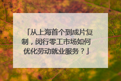 从上海首个到成片复制，闵行零工市场如何优化劳动就业服务？