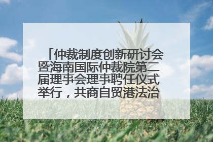 仲裁制度创新研讨会暨海南国际仲裁院第二届理事会理事聘任仪式举行，共商自贸港法治建设新路径