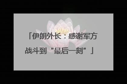 伊朗外长：感谢军方战斗到“最后一刻”