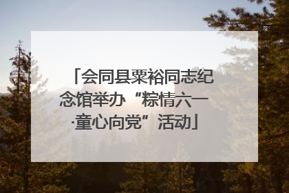 会同县粟裕同志纪念馆举办“粽情六一·童心向党”活动