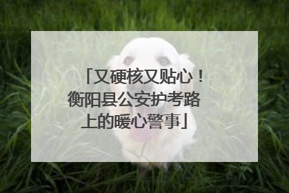 又硬核又贴心！衡阳县公安护考路上的暖心警事