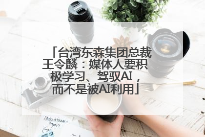 台湾东森集团总裁王令麟：媒体人要积极学习、驾驭AI，而不是被AI利用