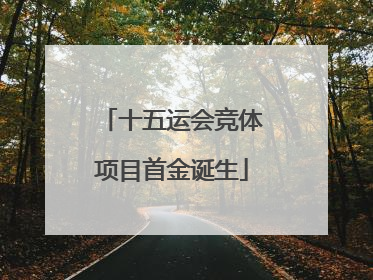 十五运会竞体项目首金诞生